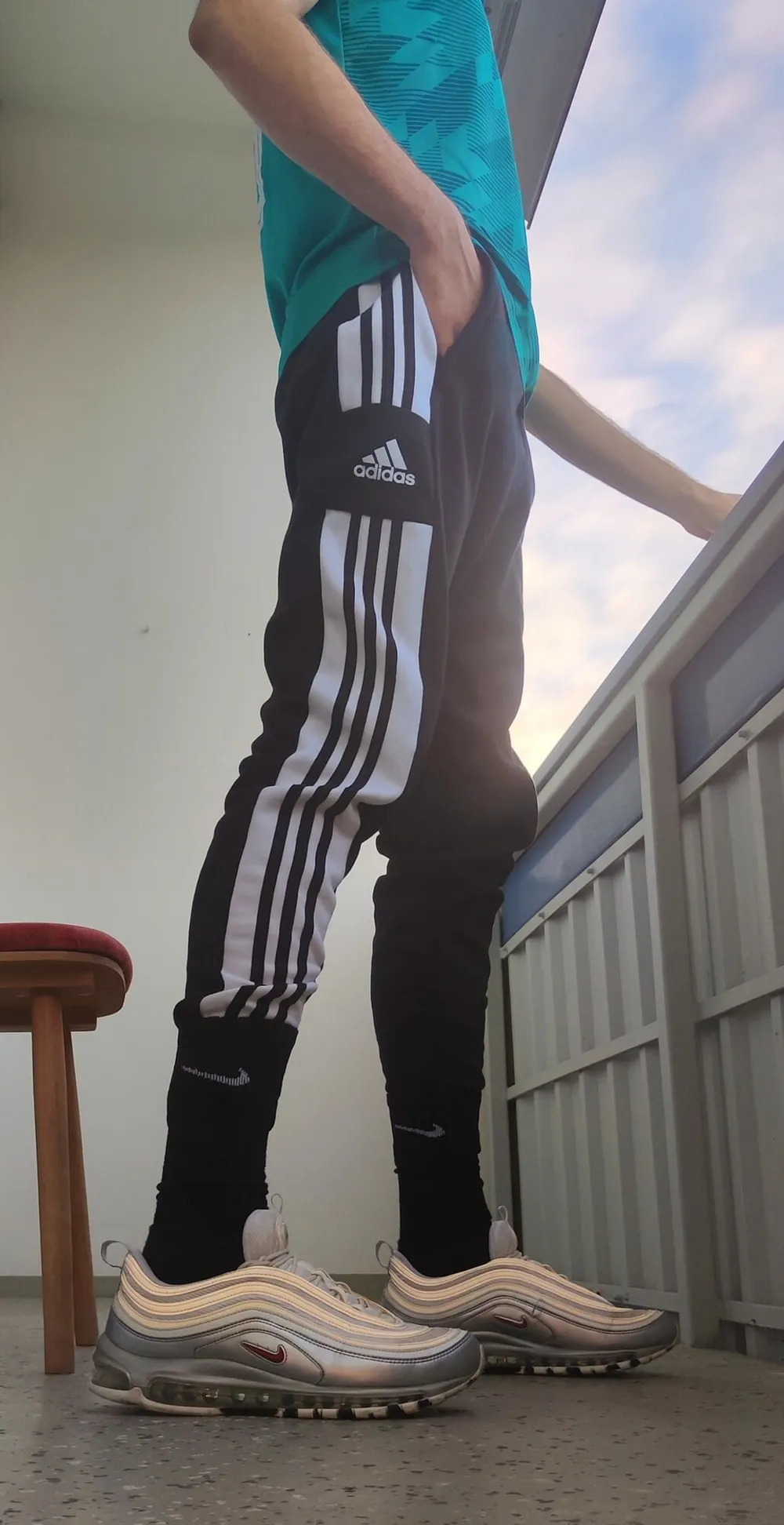 (GER) SubBoy in black Nike CrewSocks &amp; white AirMax97 &amp; Jock #32