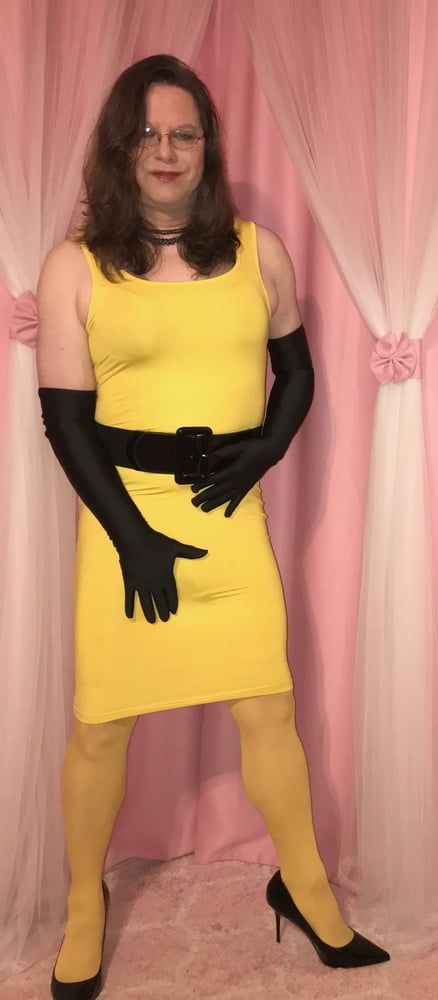 Joanie - Yellow Pencil Dress #16