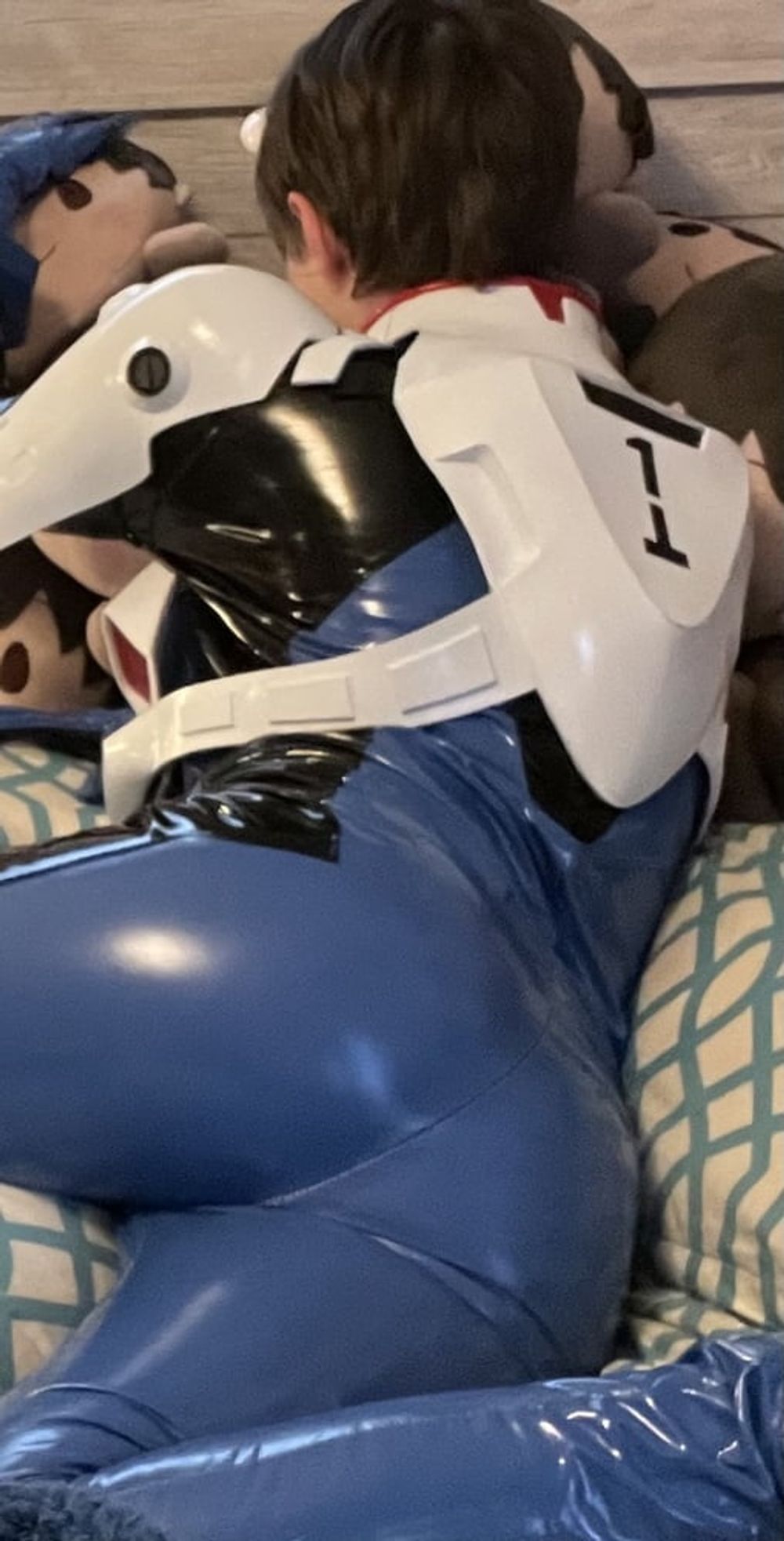 FTM Twink Vinyl PVC Rubber Cosplay Bodysuit Ass Pics #3