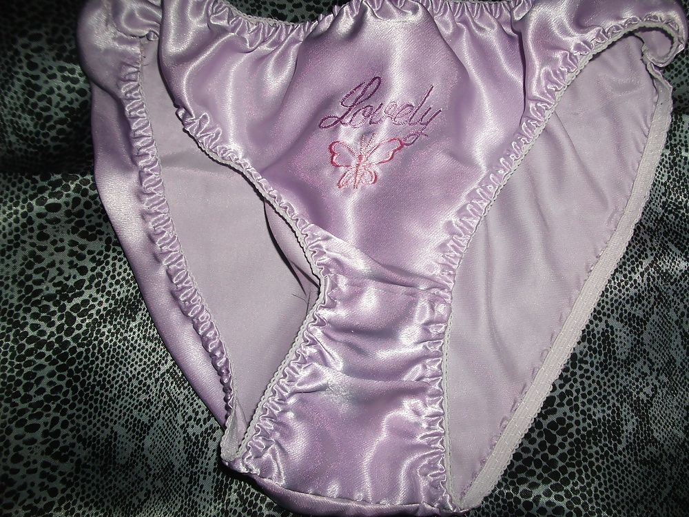 A selection of my wife's silky satin panties #33
