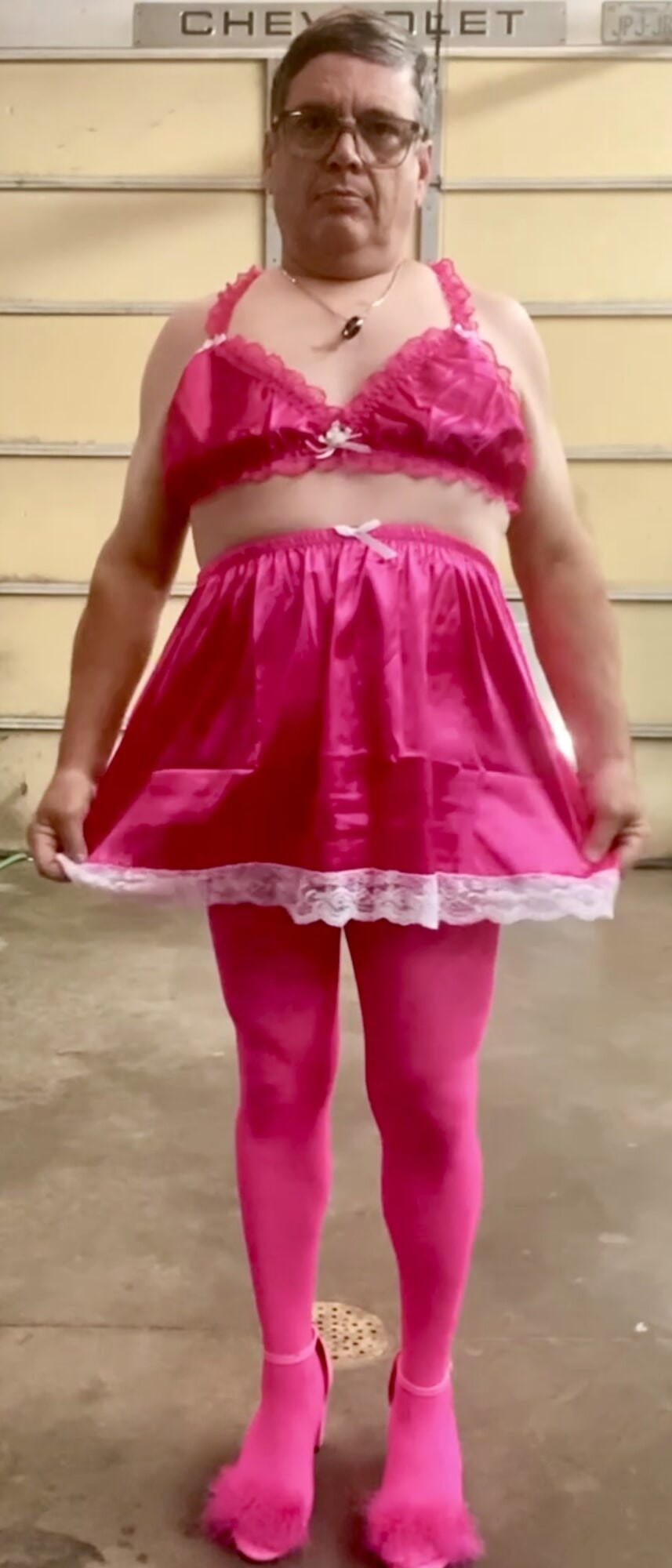 Black Dress and Pink Lingerie  #13