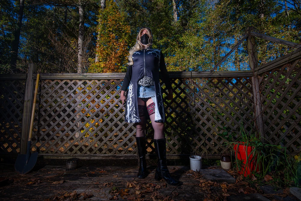 Jon Scarecrow short skirt corset photoshoot #2