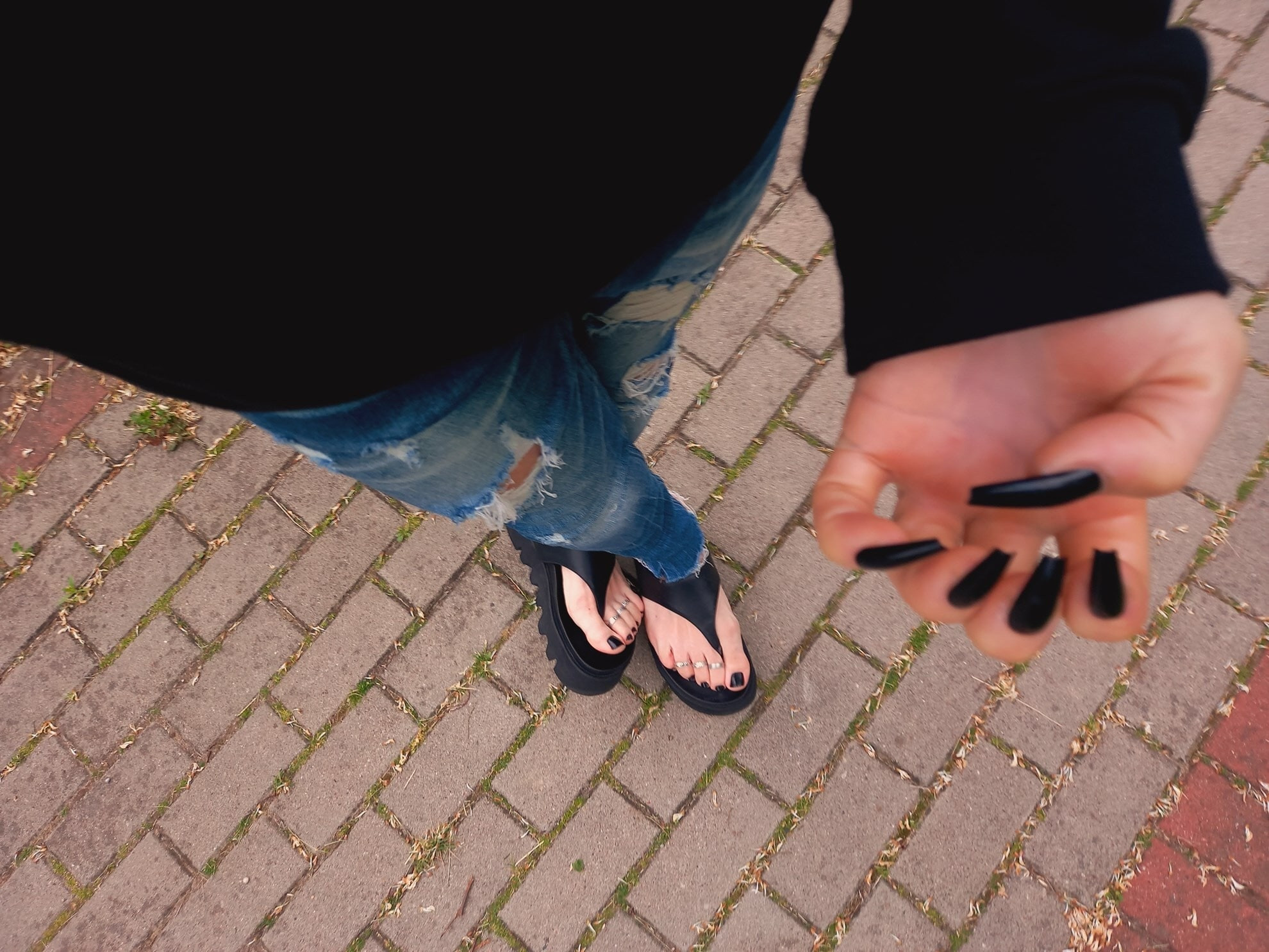 black polish - public crossdressing