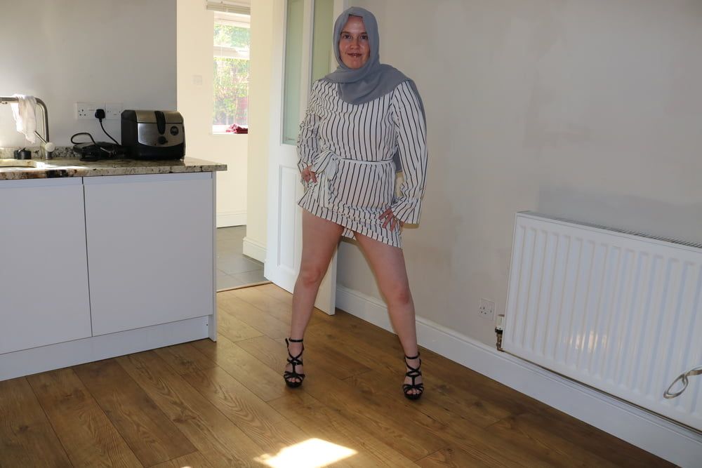British wife in Hijab Abaya and Heels #35