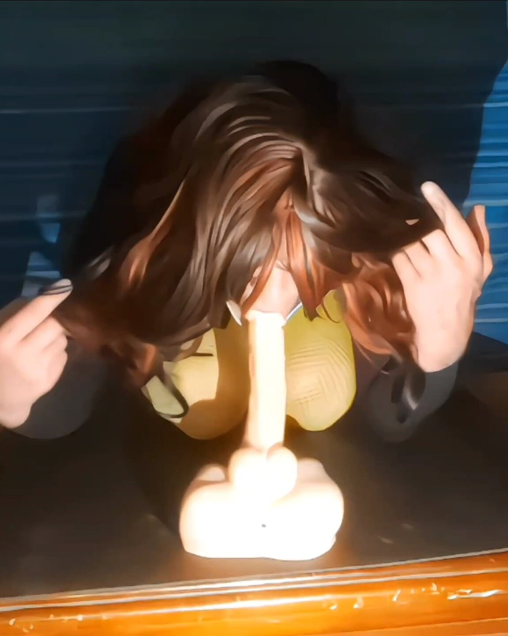 More of my sexy red skirt and green pantyhose  #21