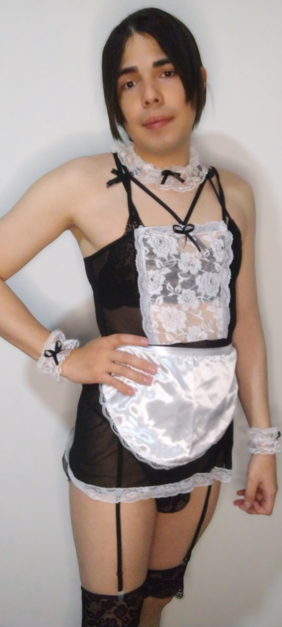 Femboy probando lenceria sexy #9