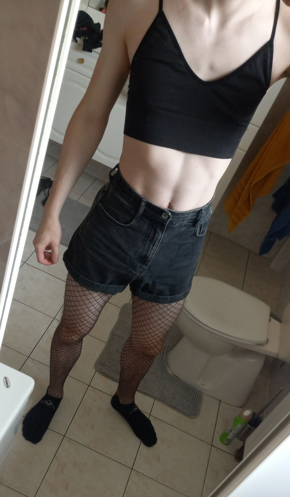 Teen Twink With Huge Cock Tries On Swimsuits, Stockings, ... #4