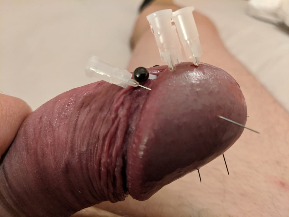 Cock Head Piercing Needle Fetish CBT #6