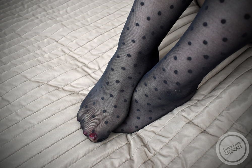 Black dotted pantyhose  #15