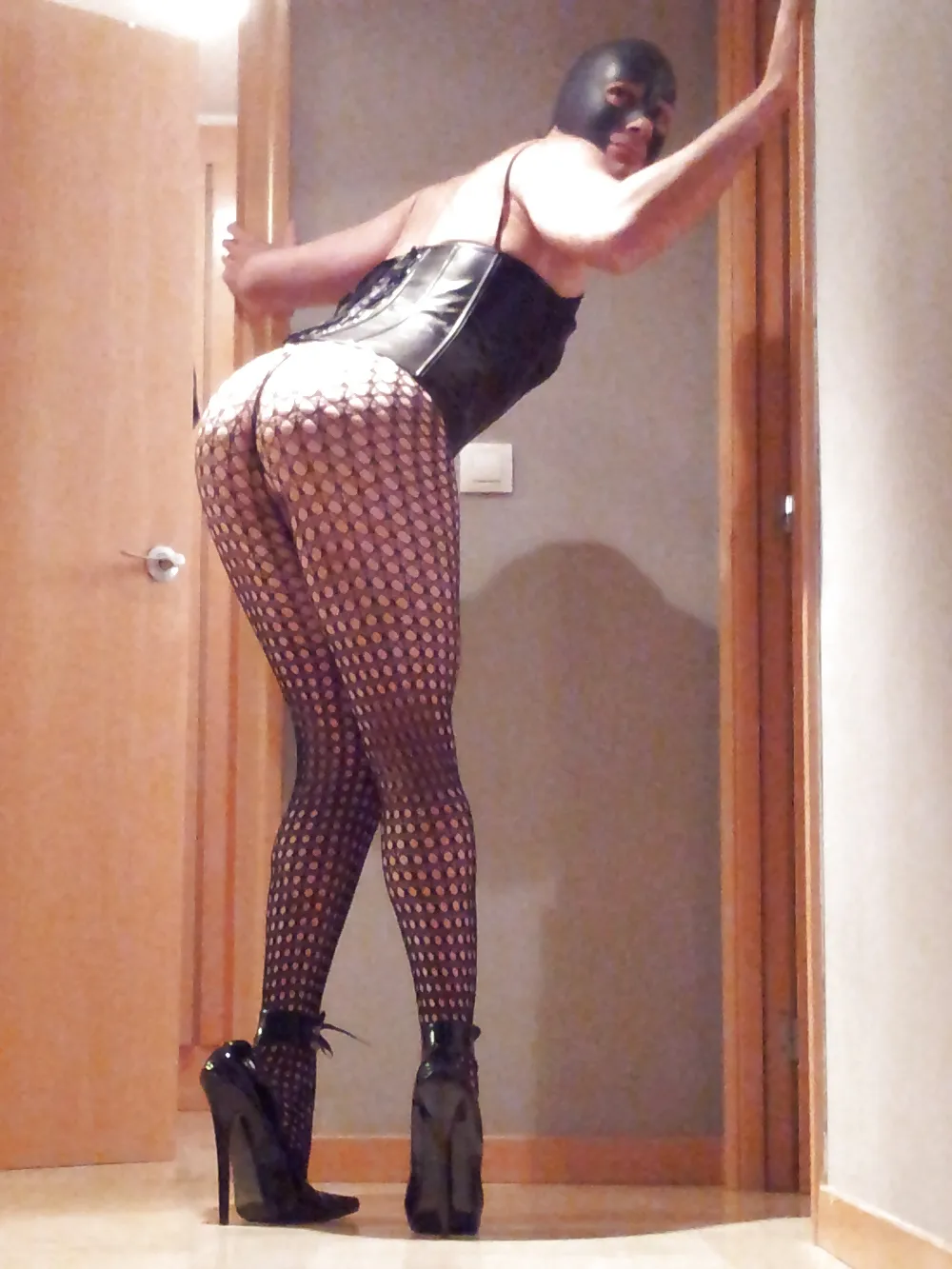 Fishnets and extreme fetish heels #3