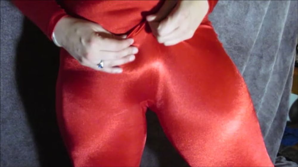 PAWG WIfe in Shiny Spandex Catsuit Bodysuit Unitard #7