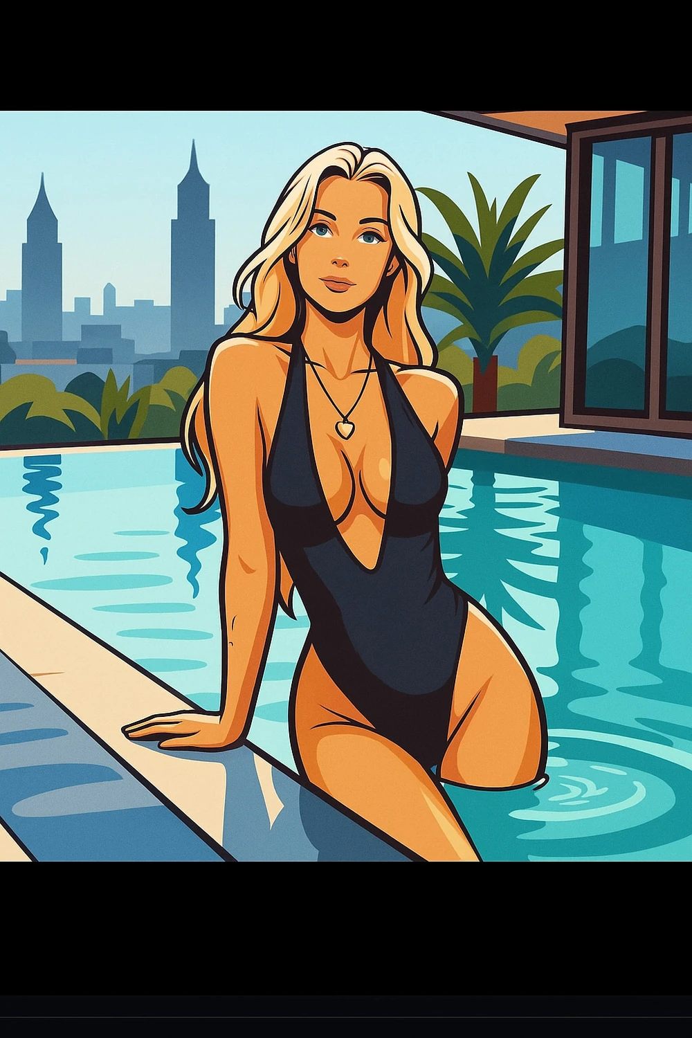 Lena in swimsuit