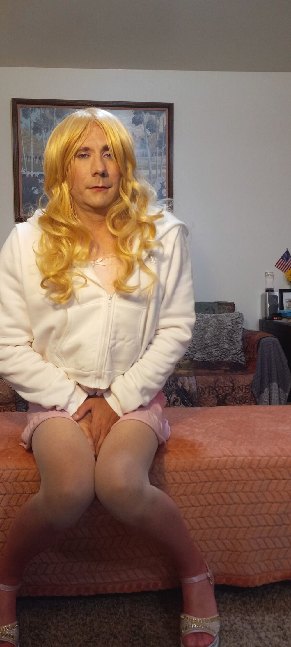 Sissy crossdresser Erica first showing of her girly face #8