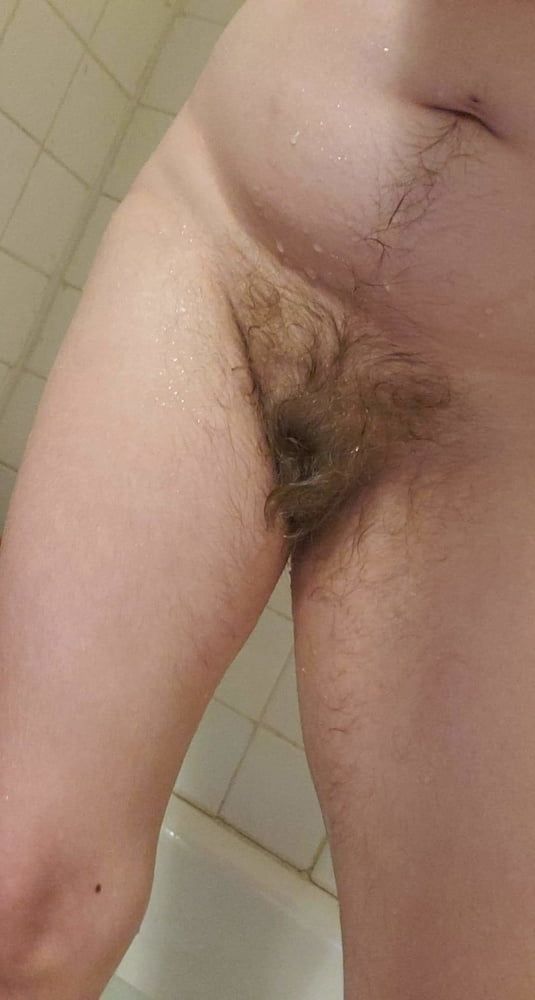 Hairy natural girl gives some quick flashes #9