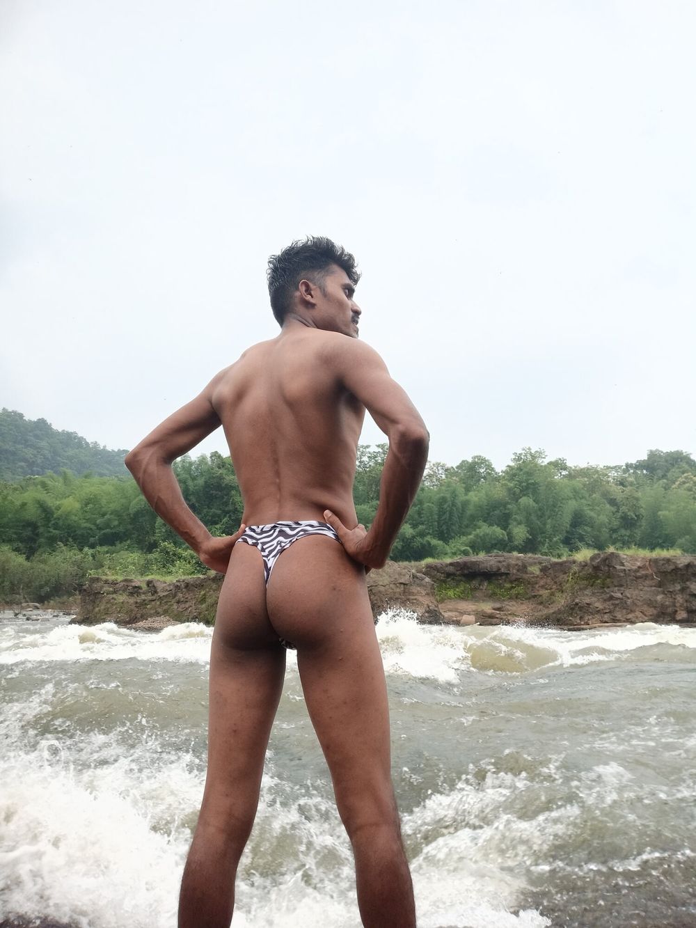 river fun day in my new Zebra man brief  #13