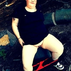 Hot BBW Milf in the Wood