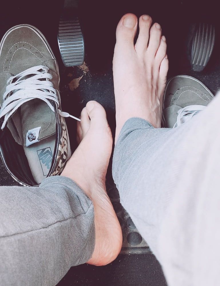 My feet in parking car #7