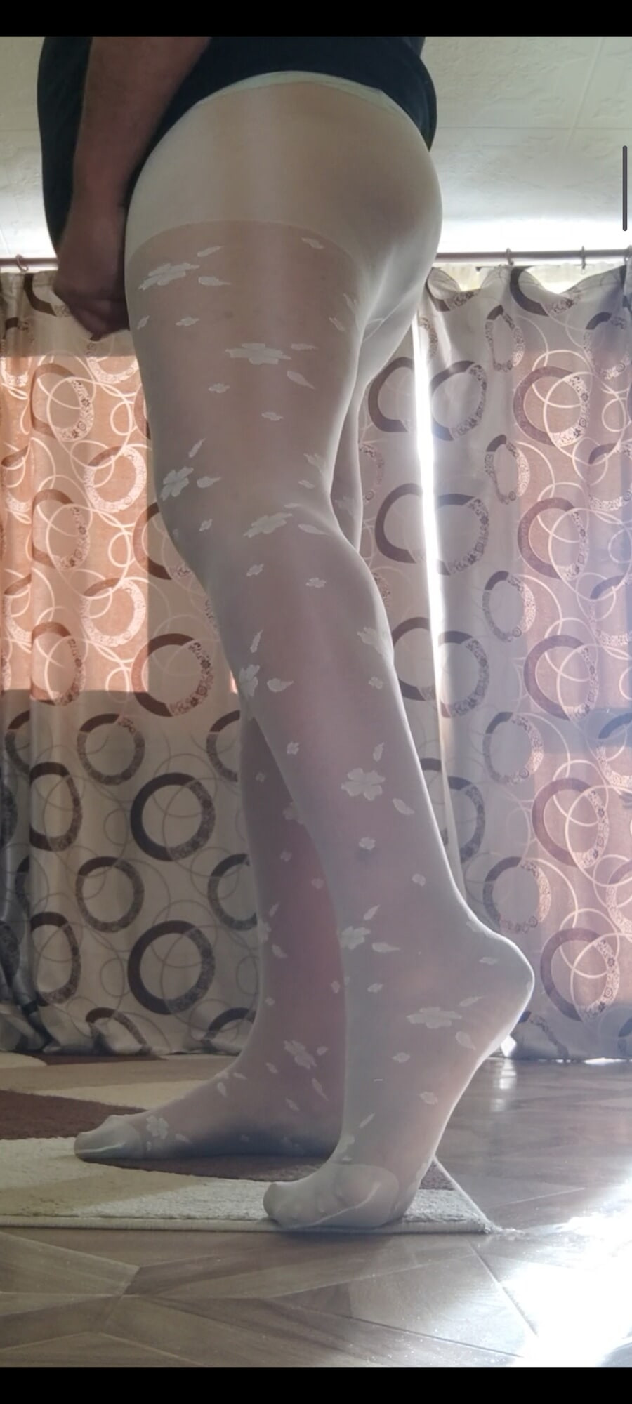 White patterned pantyhose are so sexy  #22