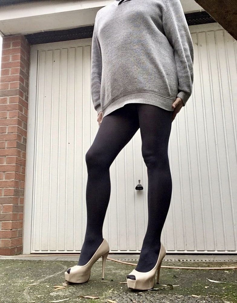Outside in Pantyhose  #34