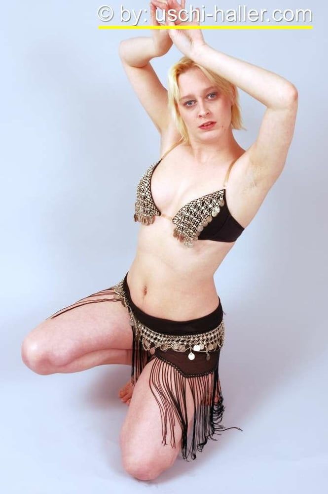 Photo shoot with blonde cum slut Dany Sun as a belly dancer #19