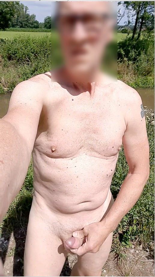 outdoor public naked exhibitionist edging sexshow cumshot #19