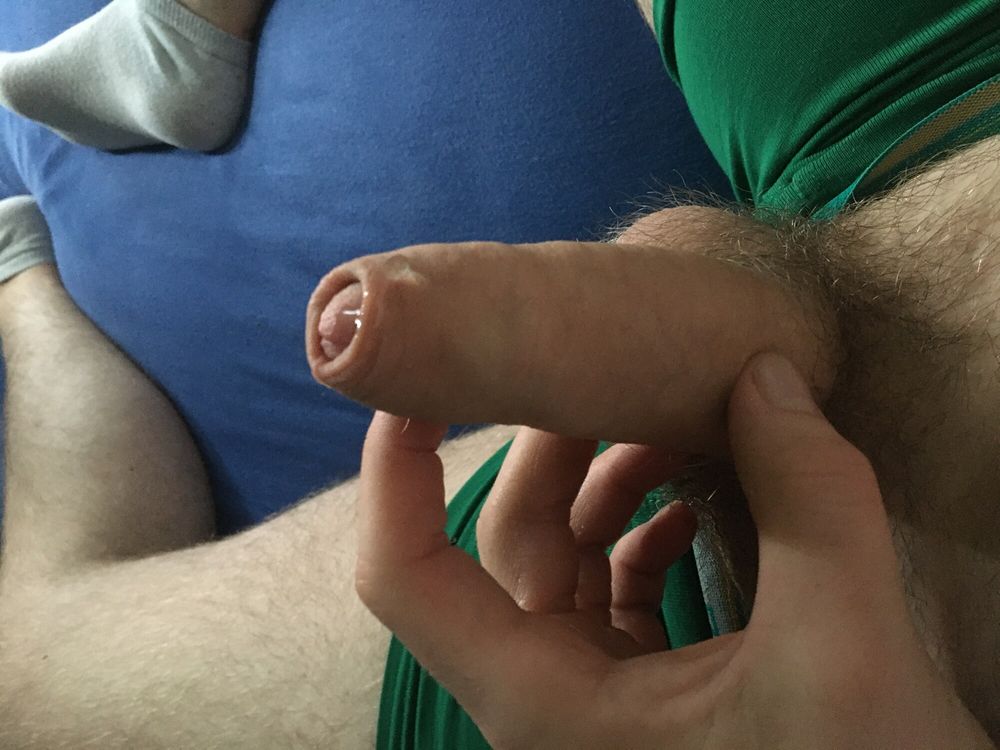 Hairy Dick And Balls Cockhead Foreskin Play With Pre- Cum #57