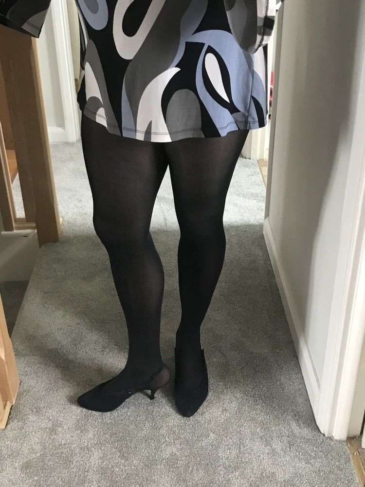 Blue opaque tights #52