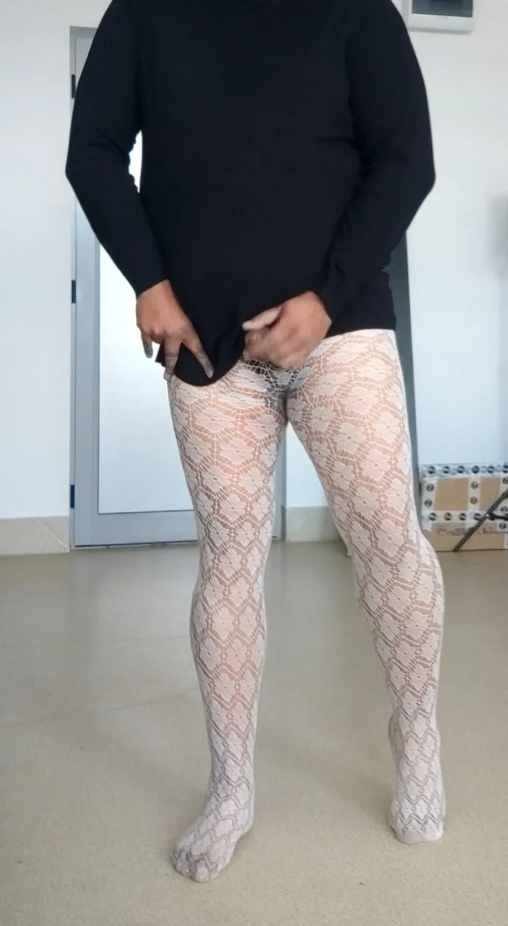 My favorite pair of white pantyhose #17