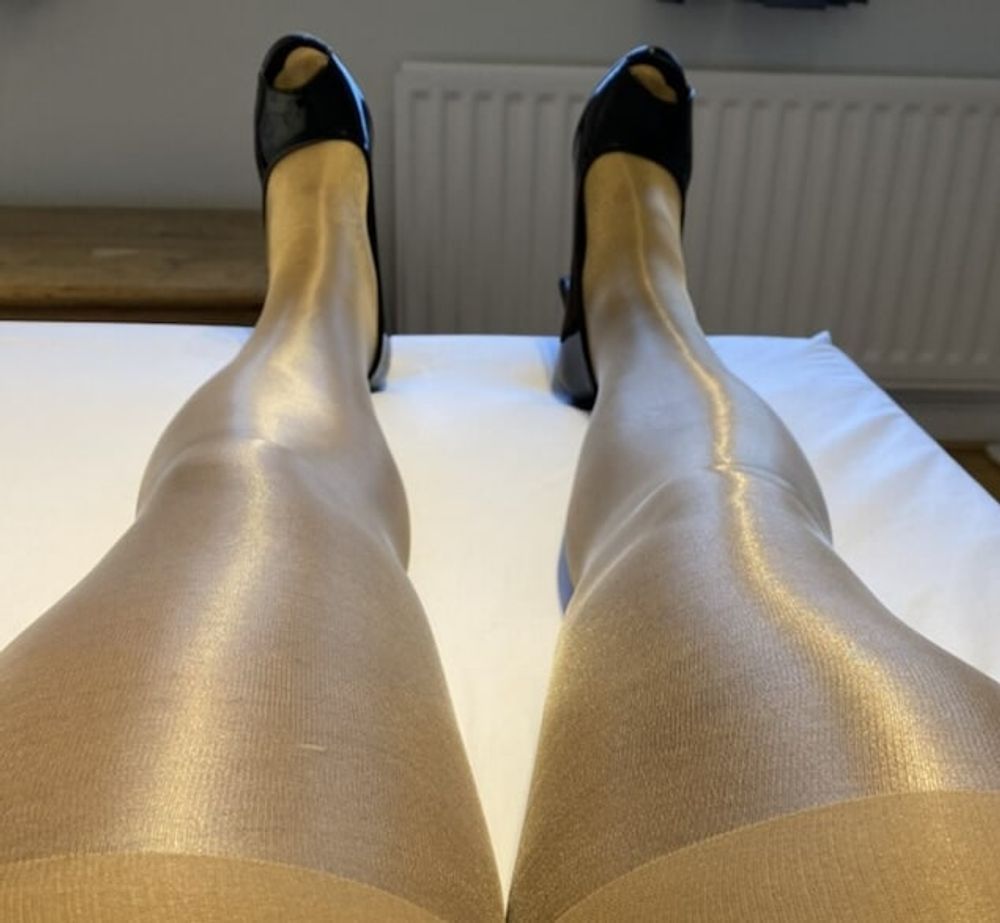 Shiny nylons 