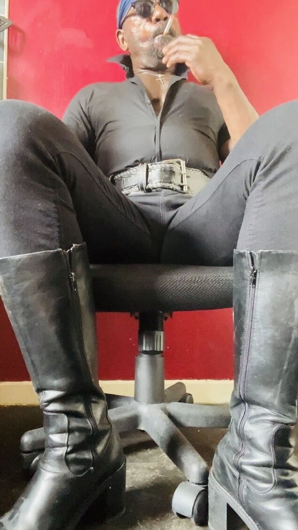  Black Fetish Mature Smoking Muscle Leather Dad  #8