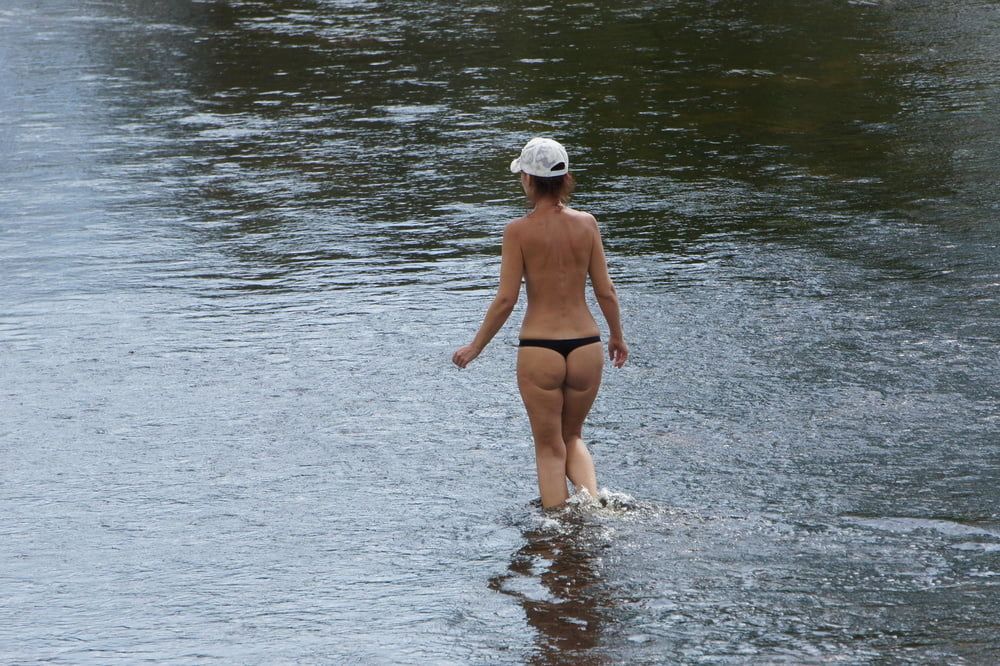 Nude in river's water #42