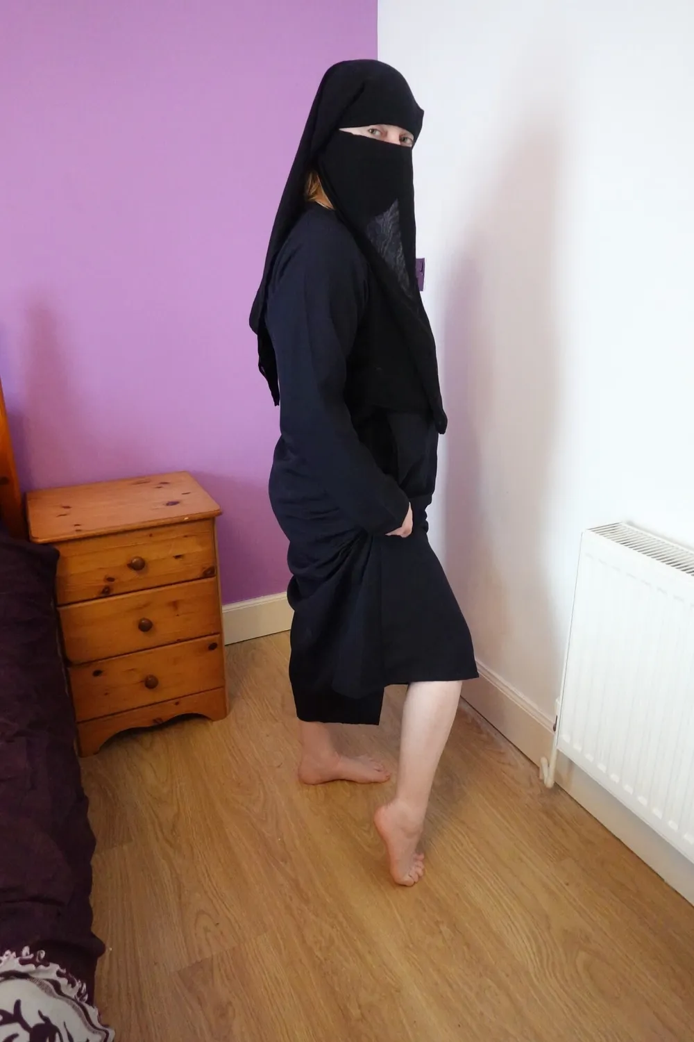 wife wearing Burqa with Niqab naked underneath #4