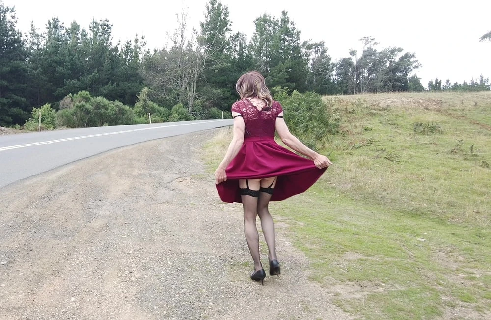 Red dress road trip 1 #29