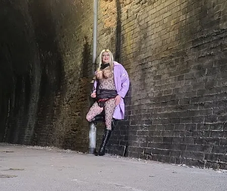 sissy in old tunnel         