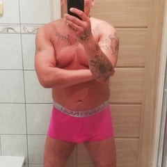Pink boxer shorts 