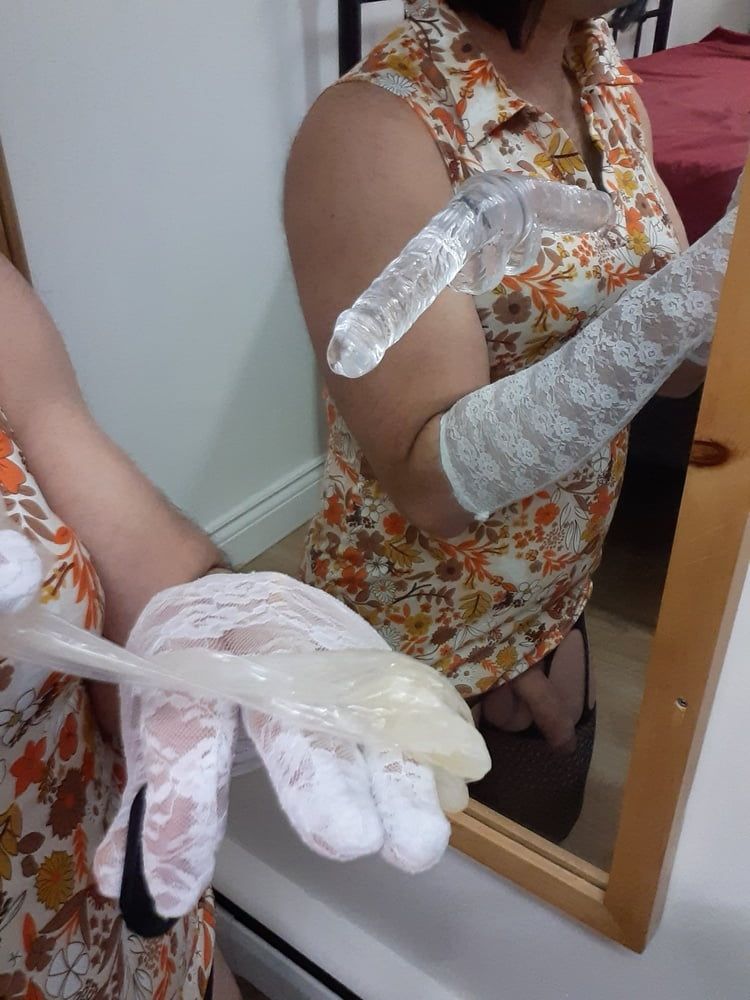 Sissy jerk and play with condom of cum #10