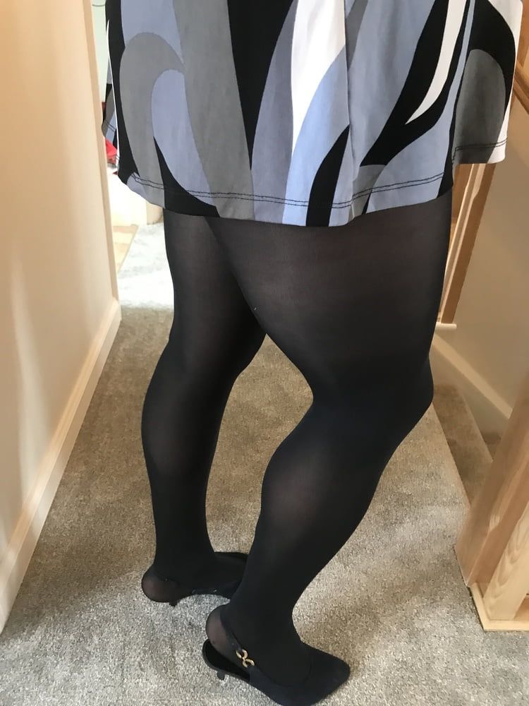 Blue opaque tights #32