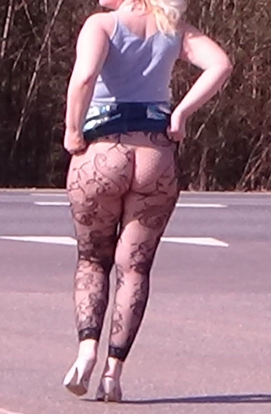 Hot milf and fishnet tights #4