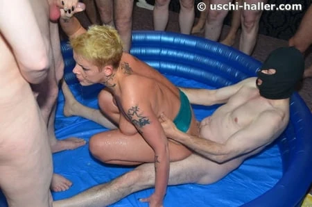 piss bukkake gangbang with german blonde agnes smith           