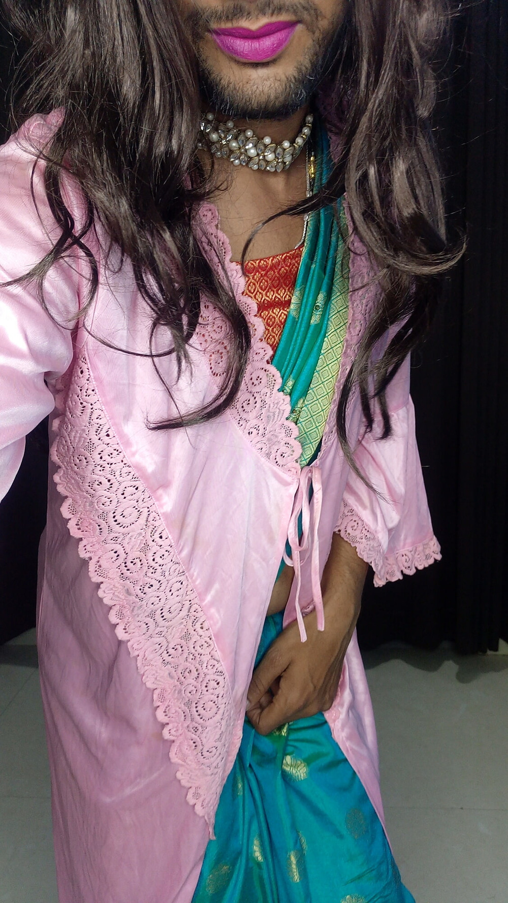 Indian stepmom sexy blou saree and peticot #18