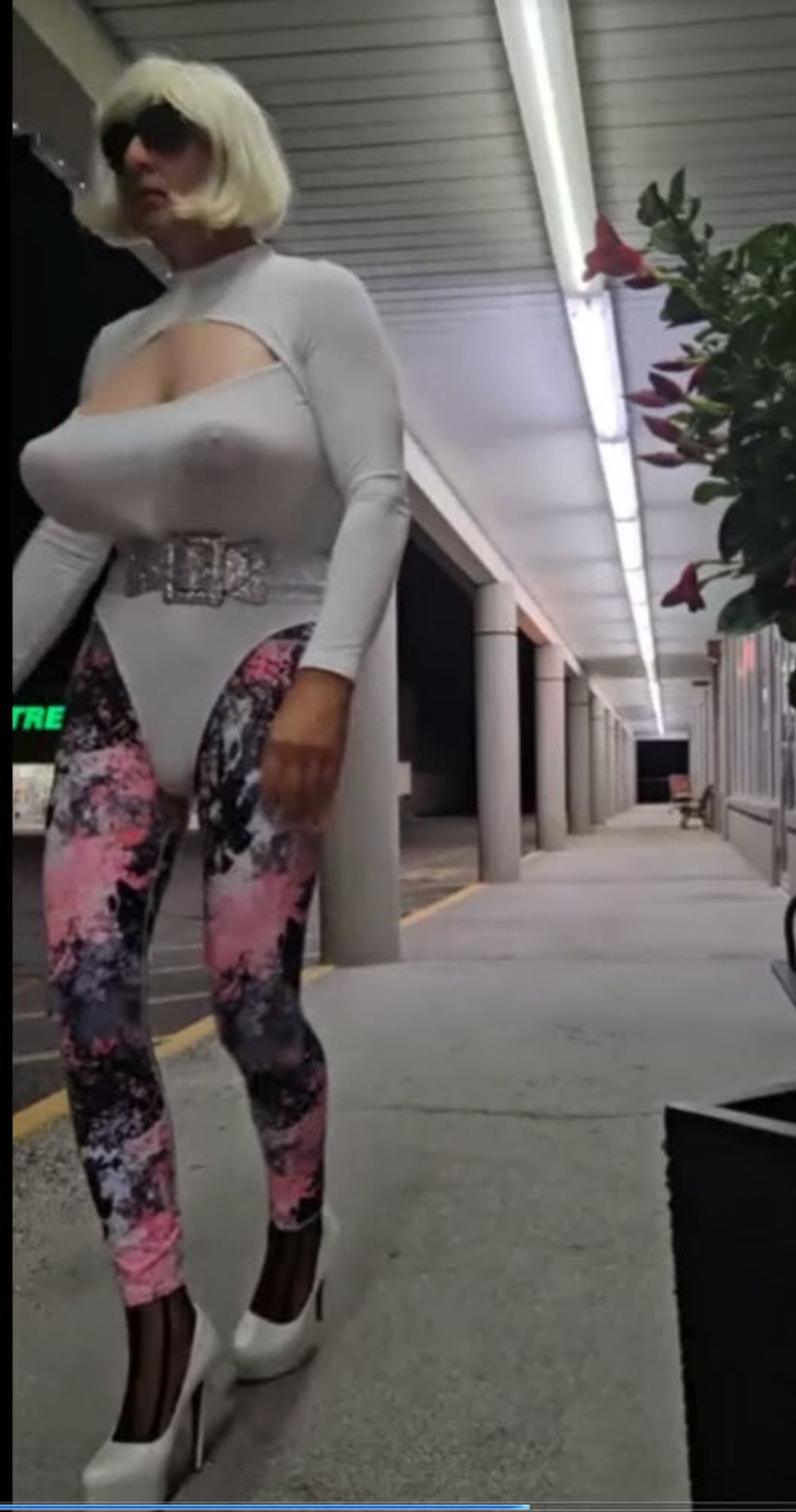 DeeDee69 Slut IN Body Suit in Public