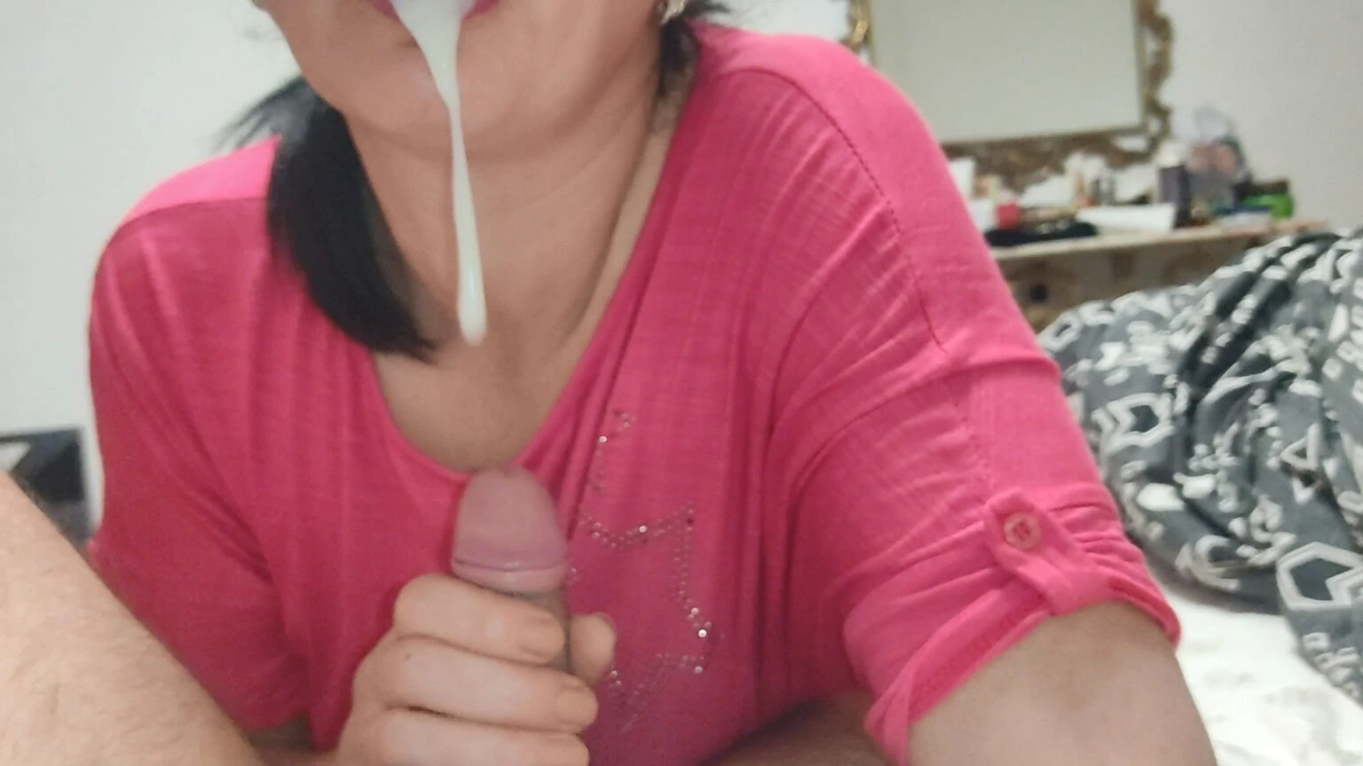  Milf wife blowjob and massive cum load in her mouth #29