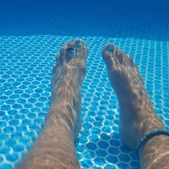 My feet under water