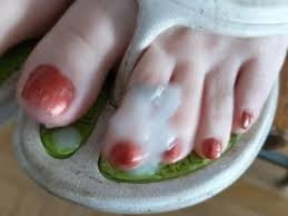Cum on this beautiful horny toes