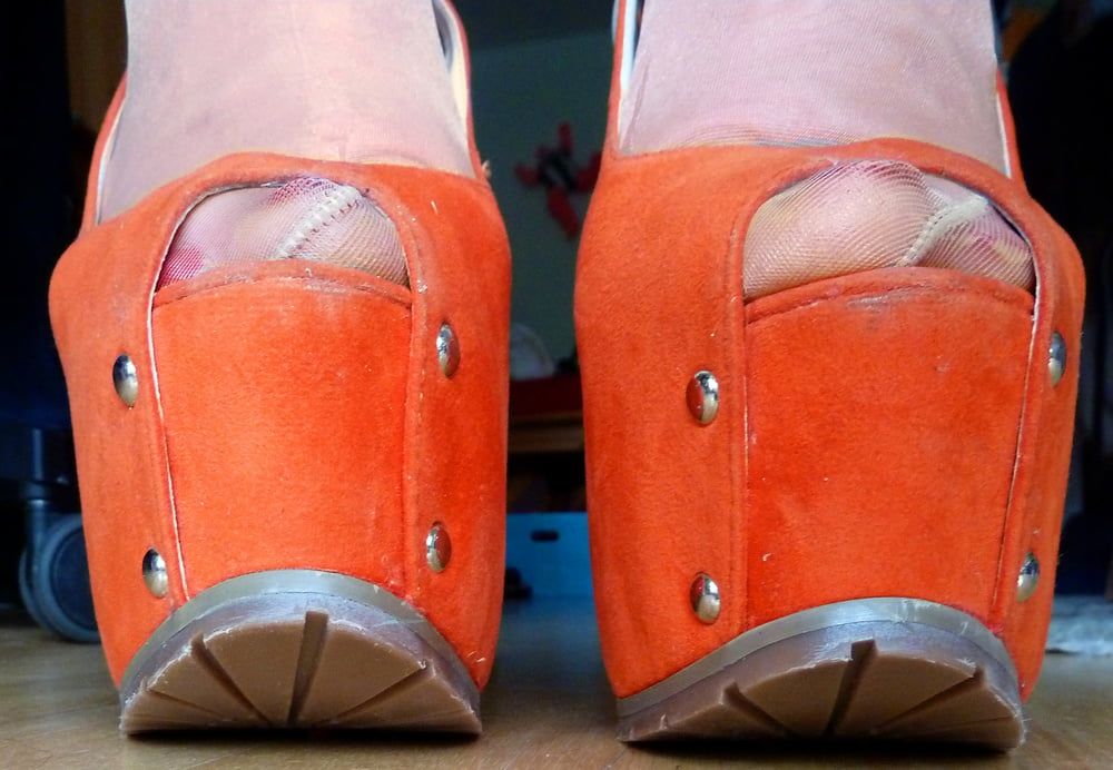 orange platform heels #3