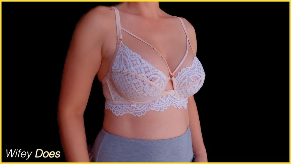 Wifeys favourite bra - all white and lacey #6