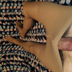 My New Brown Dotted Pantyhose