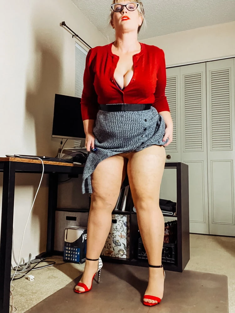Office Heels skirt and pantyhose #11