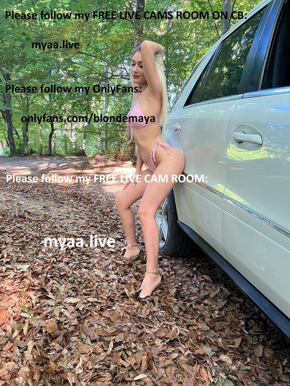 Outdoor pics, on my car and in my car spreading legs, in sex #2