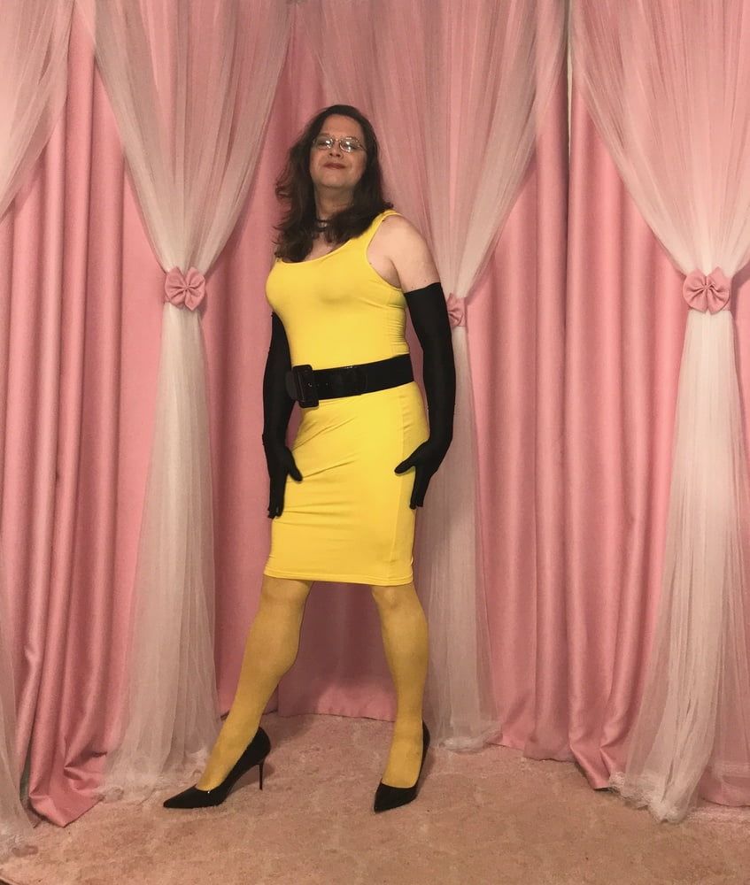 Joanie - Yellow Pencil Dress #24